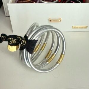 Buddha girl Silver and Gold Women's Bangles